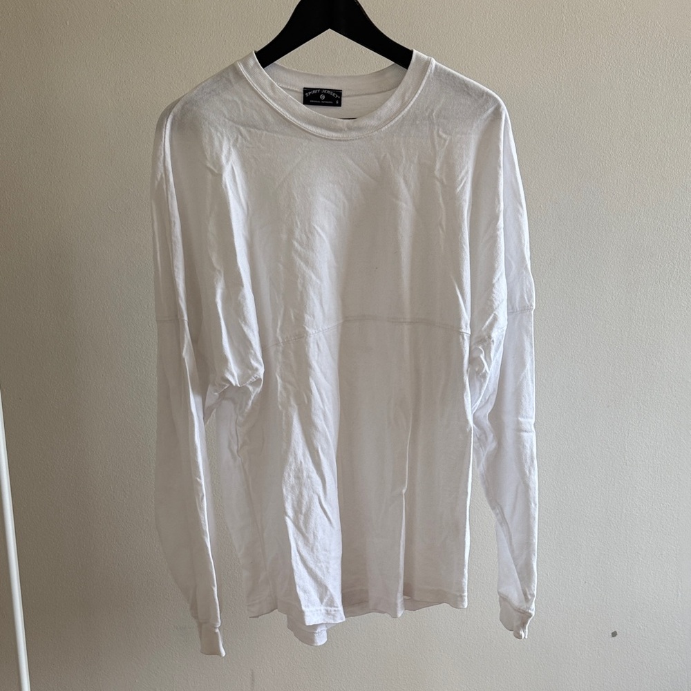 Men's White Long Sleeve Tee